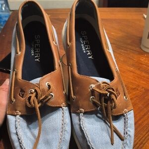 Sperry Men's Brown and Blue Boat Shoes